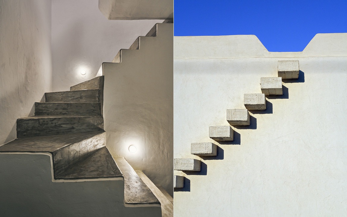 Interior Staircase - exterior steps